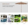 Outsunny Medinis sodo skėtis 300 cm - chaki spalvos
