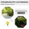 "Outsunny" saulės sodo žibintas su LED 120 liumenų IP44 - juodas 51,5 x 47 x 182,5 cm
