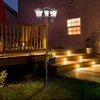 "Outsunny" saulės sodo žibintas su LED 120 liumenų IP44 - juodas 51,5 x 47 x 182,5 cm