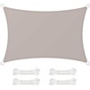 Songmics Stačiakampė saulės burė su PU danga, taupe, 2 x 3 m