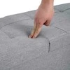 Songmics Suoliukas su atlenkiamu dangčiu 110 cm šviesiai pilkos spalvos