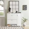 Sobuy Siaura Batų spinta su 3 durelėmis Batų lentyna Prieškambario baldai FSR104-W