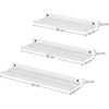 Songmics Sieninė lentyna, 30x9x2,5 cm 35x9x2,5 cm 40x9,5x2,5 cm, balta