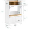 Sieninis sulankstomas stalas, SoBuy FWT109-WN, 64x30x93 cm