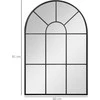 Homcom Sieninis veidrodis su lanku 91x60cm - juodas
