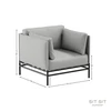 Sofa Sitsit Kėdė, Dandy, 78x78 cm, Pilka