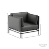 Sofa Sitsit Kėdė, Dandy, 78x78x78 cm, Tamsiai Pilka