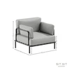 Sofa Sitsit Kėdė, Salve, 78x78x78 cm, Pilka