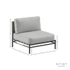 Sofa Sitsit Lauko Baldai, Dandy Vieno Modulio, 78x78x78 cm, Pilka