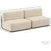 Sofa Sitsit Lauko baldų rinkinys, šiaudai, 80x204x78 cm, bežė spalva