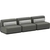Sofa Sitsit Lauko Baldų Rinkinys, STRAW, 0.8x3.06x0.78 m, Tamsiai Pilka