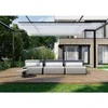 Sofa Sitsit Lauko baldų rinkinys, STRAW, 0.8x3.06x0.78 m, Pilka