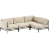 Sofa Sitsit Lauko modulinės baldai, DANDY 3 + vienas modulis, 156x234x78 cm, bežinė spalva