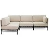 Sofa Sitsit Lauko modulinės baldai, DANDY 3 + vienas modulis, 156x234x78 cm, bežinė spalva