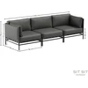 Sofa Sitsit Lauko modulinės baldai, Dandy, 78x234x78 cm, Tamsiai pilka