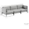 Sofa Sitsit Lauko modulinės baldai, Dandy, 78x234x78 cm, Pilka