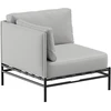 Sofa Sitsit Lauko modulinės baldai, Dandy galinis modulis, 78x78x78 cm, pilka spalva