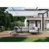 Sofa Sitsit Lauko moduliniai baldai, "Dandy 3 + Single Module", 156x234x78 cm, pilka spalva