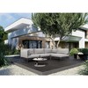 Sofa Sitsit Lauko moduliniai baldai, "Dandy 3 + Single Module", 156x234x78 cm, pilka spalva