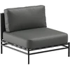 Sofa Sitsit Lauko moduliniai baldai, "Dandy" vienetinis modulis, 78x78x78 cm, tamsiai pilka spalva