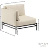 Sofa Sitsit Lauko moduliniai baldai, Dandy galinis modulis, 78x78x78 cm, Bežinė spalva
