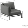 Sofa Sitsit Lauko moduliniai baldai, Dandy galinis modulis, 78x78x78 cm, tamsiai pilka spalva