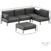 Sofa Sitsit Moduline Baldų Sistema, SALVE, 234x234x78 cm, Tamsiai Pilka