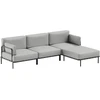 Sofa Sitsit Modulinė Baldų Sistema, Salve + Pufas, 156x234 cm, Pilka