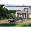 Sofa Sitsit Modulinės Baldai, SALVE 3' + Pufas, 156x234x78 cm, Tamsiai Pilka