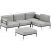 Sofa Sitsit Modulinis Baldų Rinkinys, Salve, 234x234 cm, Pilka