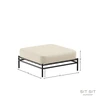 Sofa Sitsit Pufas modulis, Dandy, 78x78x37 cm, Bežas