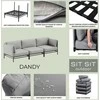 Sofa Sitsit Pufas modulis, Dandy, 78x78x37 cm, Bežas