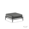 Sofa Sitsit Pufas modulis, Dandy, 78x78x37 cm, Tamsiai pilka spalva