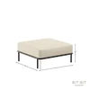 Sitsit Pufas modulis, Salve, 78x78x37 cm, Bežas