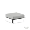 Sofa Sitsit Pufas modulis, Salve, 78x78x37 cm, Pilka spalva