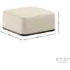 Sofa Sitsit Pufas Modulis, Šiaudai, 80x80x40 cm, Bežinis