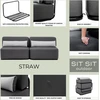 Sofa Sitsit Pufas modulis "STRAW" L, 0.8x1.02x0.4 m, Tamsiai Pilka