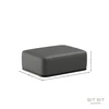 Sofa Sitsit Pufas modulis "STRAW" L, 0.8x1.02x0.4 m, Tamsiai Pilka