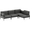 Sofa Sitsit Sofos modulis, Salve, 156x234x78 cm, Tamsiai pilka