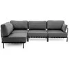 Sofa Sitsit Sofos modulis, Salve, 156x234x78 cm, Tamsiai pilka