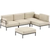 Sofa Sitsit Sofos rinkinys, Salve, 234x234 cm, Bežinė