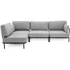 Sofa Sitsit Vieno Modulio Baldai, Salve, 156x234 cm, Pilka