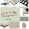 Sofa Sitsit Vieno Modulio Baldai, Salve, 78x78x78 cm, Tamsiai Pilka