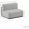 Sofa Sitsit Vieno Modulio Baldai, Šiaudai, 80x102x78 cm, Pilka