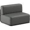 Sofa Sitsit Vieno Modulio Baldas, Šiaudai, 0.8x1.02x0.78 m, Tamsiai Pilka