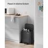 Songmics Šiukšliadėžė su vidiniu kibiru 20L, juoda, plieninė