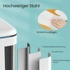 SONGMICS šiukšlių dėžė 2 x 20 l, šiukšlių rūšiavimo sistema su 2 skyrius, metalinė šiukšlių dėžė