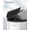 Songmics Atliekų rūšiavimo sistema su 2 skyriais debesis baltas metalinis sidabras