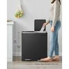 Songmics Šiukšlių dėžė 60 litrų (2 x 30 L) Juoda