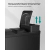 Songmics 3 x 15 litrų talpos šiukšlių dėžė su dangčiu ir vidine šiukšliadėže juoda